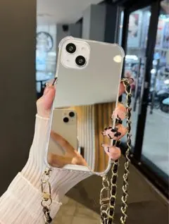 【新品、未使用】iPhone11ProミラークリアiPhoneケースストラップ付