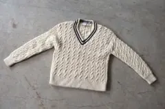 INVERALLAN インバーアラン チルデンニット 生成り アイボリー 古着のサムネイル