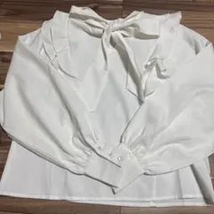 GRL ホワイトリボン付き長袖シャツ