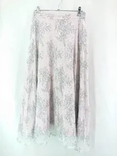 RESEXXY 花柄刺繍 フレアロングスカート ピンク系 Fサイズ レディースのサムネイル