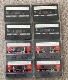 カセットテープ（消去済）　8本　 ビートルズの特製インデックス付き