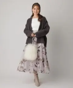 アプワイザー　リッシェ FOX混ニットショートコート