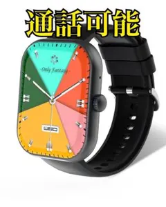 ✨通話機能付き✨スマートウォッチ　ブラック　防水　スマホ　大画面　2.01インチ
