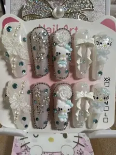 1点のみハローキティ ネイルチップセット 10個