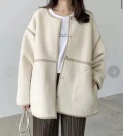 ボアパイピングショートコート