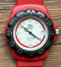 稼働 TAG HEUER 385.513 タグホイヤー フォーミュラ1 赤 黒