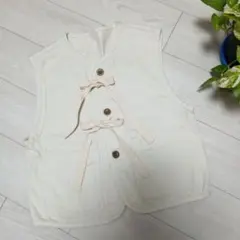 かわいい　Samansa Mos2 ダブルリボンツイル　ジレ　ベスト