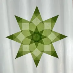 【トランスパレント】星の飾り（黄緑）