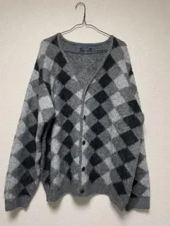 アーガイル柄カーディガン