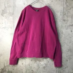 B660古着　トレーナー　スウェット　ピンク　無地　90s Y2K