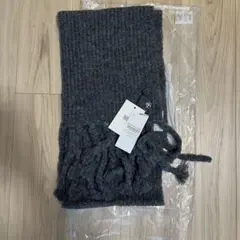朝６時まで限定中⭐︎ピンクハウス　上品なローズモチーフ付き編み込みマフラー　新品 朝6時まで限定中⭐︎ピンクハウス 上品なローズモチーフ付き編み込み