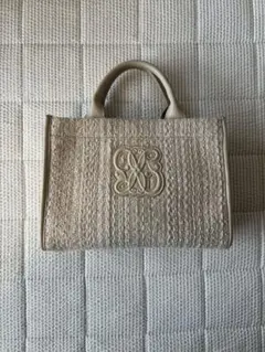 RANDA 2WAY モノグラムデザイントートバッグ ツイード ベージュ