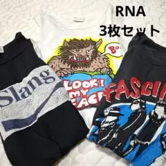 RNA半袖Tシャツ2枚＆長袖Tシャツ1枚♡3枚セットMロック個性派古着派手のサムネイル