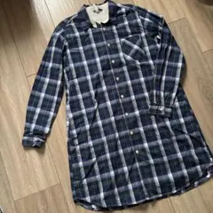 D.M.G. ドミンゴ/チェック柄 シャツワンピース チュニック M 日本製