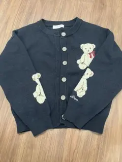 mezzo piano クマ刺繍 カーディガン M (150cm)