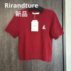 【新品】Rirandture cat刺繍ニットプルオーバー レッドのサムネイル
