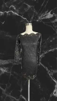 ✨美品✨社交ダンス用黒レースドレス