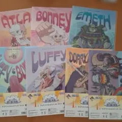 一番くじ　ワンピース　思い描く未来 I 賞　クリアファイル&ステッカー7種