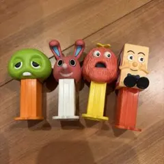 【レア】ポンキッキーズ ミニPEZ 4個セット ガチャピン ムック ミニペッツのサムネイル