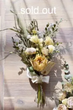 milky/春霞のようなミルキートーンのブーケ/ガーベラ/バラ/ラナンキュラス