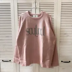 【jouetie】 ジャカードロゴニット　ピンク 長袖ニット M