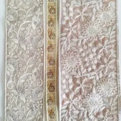 【 50cm×3本 】R43 インド刺繍リボン セット