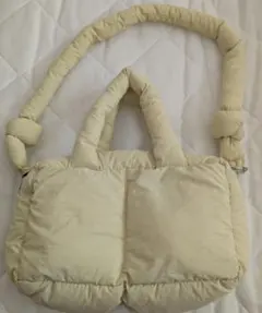 BONLECILL 2wayスクエアパフィーハンドバッグ