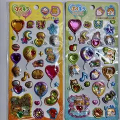 【正規品】なっとうちゃん ぷくキラシール　ハムちゃんずワールド　平成レトロ