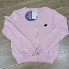 【新品】Disney ミニーマウス カーディガン ピンク リボンボタン タグ付き