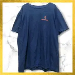 ​【希少】Browning Tシャツ L 紺 ルイジアナ 州ロゴ 企業系 古着
