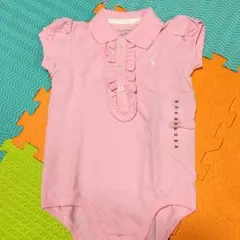 新品 ラルフローレン 12M 80 ピンク 半袖 ボディスーツ ロンパース