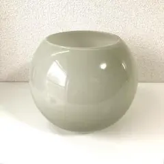 【新品未使用】ガラス製花瓶 壺型 OPAL GREY