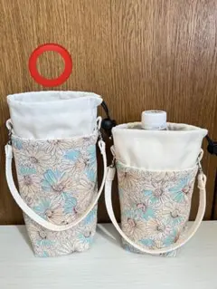 ペットボトルホルダー　花柄　北欧　ケース　カバー　保冷保温　水筒