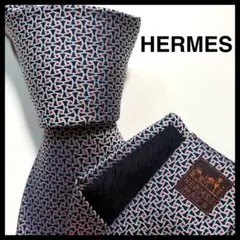 エルメス ホープ カシミヤ100％ ジャガード ニット ミトン　ネイビー　S エルメス ホープ カシミヤ100％ ジャガード ニット ミトン ネイビー S