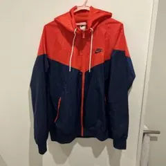 Nike ナイロンジャケット 赤/紺 フード付き