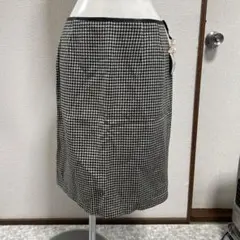 ANNCHERI タイトスカート 白黒ハウンドトゥース W70 新品未使用品