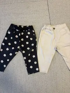 プティマイン（petit main）：テーパードパンツ【無地・花柄】