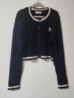 PAGEBOY ミニケーブルロゴシシュウカーディガンのサムネイル