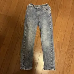 デニム風スリムフィットパンツ 140