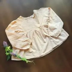 futafuta ピンクのお花刺繍　長袖ブラウス 120 バースデイ　トップス