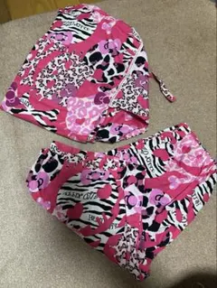 ハローキティ 甚平 上下セット キッズ 女の子 ピンク サンリオ 夏祭り 浴衣