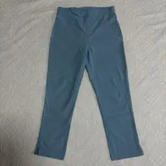 ストレッチパンツ レギンス 青 緑系 Mサイズ タグなし クロップドスウェット