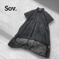 Sov. ダブルスタンダードクロージング シフォンプリーツ袖 フリル