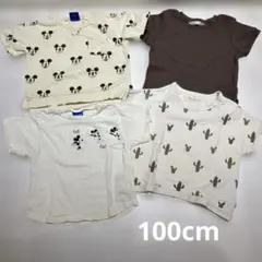 【100cm】ディズニー ミッキー 半袖Tシャツ 2枚セット夏 保育園のサムネイル