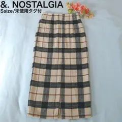 ！期間限定格安！&. NOSTALGIA　Sサイズ　チェックロングタイトスカート