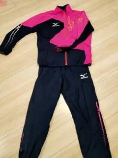 Mizuno XL ウィンドブレーカー上下セット ネイビー/ピンク