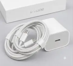 急速充電器 USB-C 20W + タイプC 急速 充電ケーブル 2セット