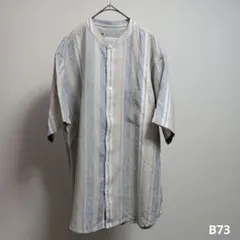 アーバンリサーチ Durable Linen バンドカラー　リネンストライプ柄のサムネイル
