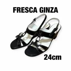 FRESCA GINZA フレスカ　ヒール　ブラック エナメル 24cmのサムネイル