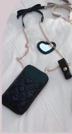 しまむら maki melume ショルダーバッグ スマホ 財布 ポーチ リボンのサムネイル